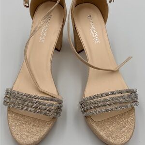 Benjamin Walk Glittering Gold and Silver Heels